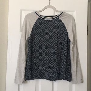 Blouse with tee shirt sleeves